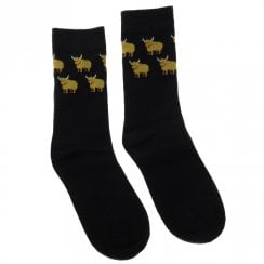 Ladies Highland Cow Novelty Socks - One Size