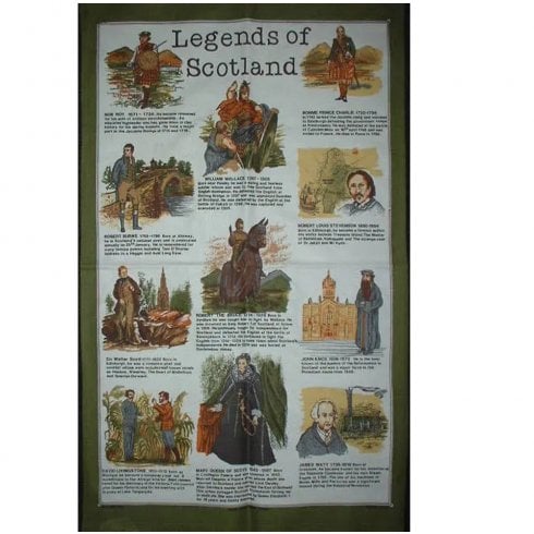 Glen Appin of Scotland Legends of Scotland Tea Towel