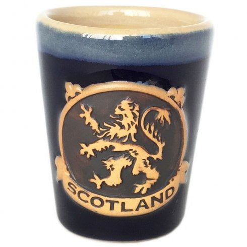 Glen Appin of Scotland Lion Rampant Stoneware Shot Cup - Blue