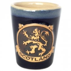 Lion Rampant Stoneware Shot Cup - Blue