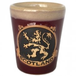 Lion Rampant Stoneware Shot Glass - Red