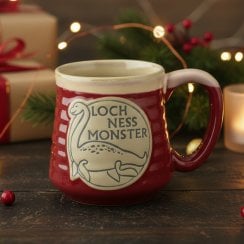Loch Ness Monster Stoneware Mug - Red