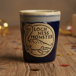 Loch Ness Monster Stoneware Shot Glass - Blue