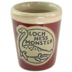 Loch Ness Monster Stoneware Shot Glass - Red
