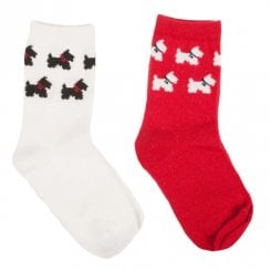 Pack of 2 Kids Scottie Dog Socks