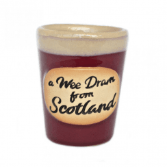 Red Wee Dram From Scotland Shot Glass