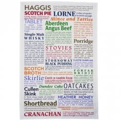 Scottish Delicacies Cotton Tea Towel