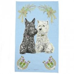 Scottish Dogs Tea Towel