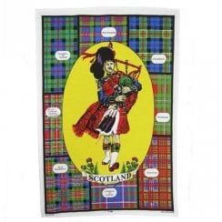 Scottish Piper Tea Towel