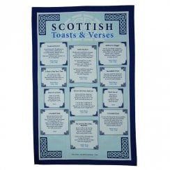 Scottish Toasts & Verses Cotton Tea Towel