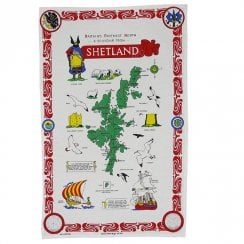 Shetland Map Tea Towel