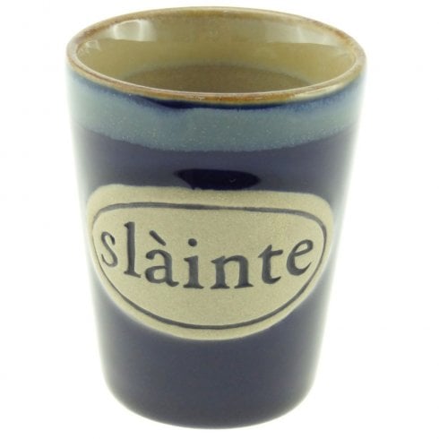 Glen Appin of Scotland Slainte Stoneware Shot Glass - Blue