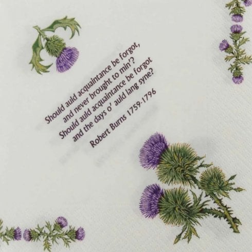 Glen Appin of Scotland Thistle & Burns Paper Napkins