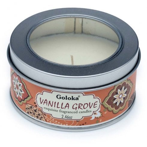 Puckator Goloka Vanilla Grove Wax Candle Tin