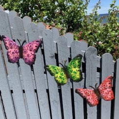 Cut-Out Metal Garden Butterflies - Set of 3 (SET B)