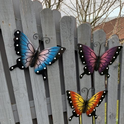 Green Jem Garden Metal Garden Butterflies - Set of 3 (SET C)