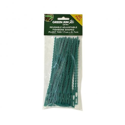 Green Jem Garden Reusable Adjustable Plant Ties x 40 17cm x 0.7cm