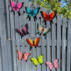 Set of Nine Assorted Metal Butterflies (3 Sets of 3)