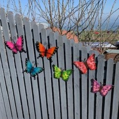 Set of Six Assorted Metal Butterflies (2 Sets of 3)