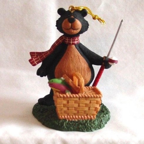 Gund Teddy Bear Glacier Fishing Ornament