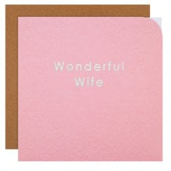 Wonderful Wife Braille Birthday Card
