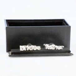 Bride's Father Cut-Out Cufflinks