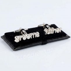 Groom's Father Cut-Out Cufflinks