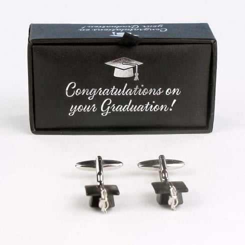 Harvey Makin Pair of Graduates Mortar Board Cufflinks