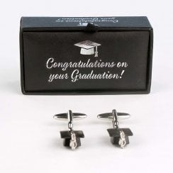 Pair of Graduates Mortar Board Cufflinks