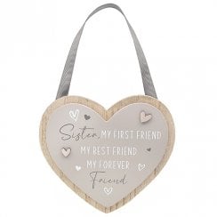 Heart Shaped Sister Plaque
