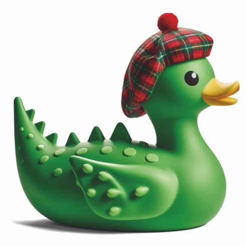 Heather Gift Co. Nessie Rubber Duck with Tartan Hat