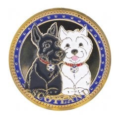 Scottish Souvenir Coin-Dogs / Map