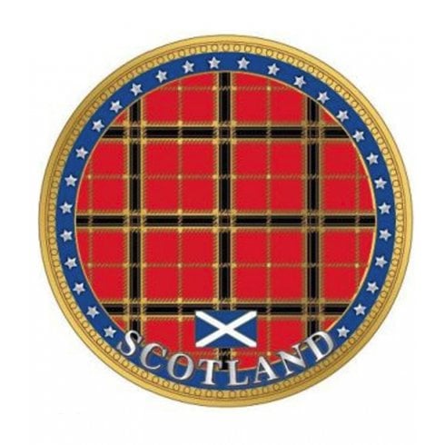 Heather Gift Co. Scottish Souvenir Coin-Tartan / Map