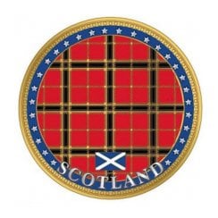 Scottish Souvenir Coin-Tartan / Map
