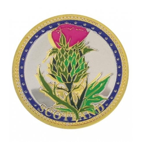 Heather Gift Co. Scottish Souvenir Coin-Thistle / Map