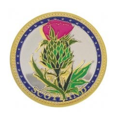 Scottish Souvenir Coin-Thistle / Map
