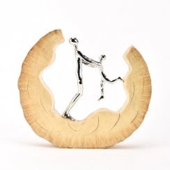Adult & Child In Bark Ornament