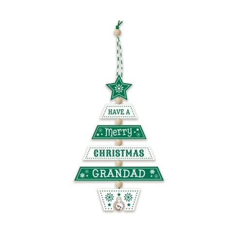 History & Heraldry Christmas Tree Decoration - Grandad 269800019 Wooden Hand Crafted