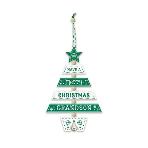 History & Heraldry Christmas Tree Decoration - Grandson 269800021 Wooden Hand Crafted