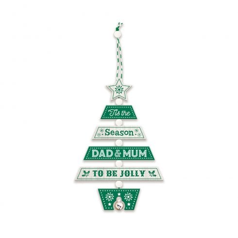 History & Heraldry Christmas Tree Decoration - Mum & Dad 269800011 Wooden Hand Crafted