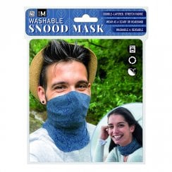 Dark Blue Paisley - Snood Mask