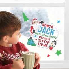 Personalised Christmas Window Gels - Santa Stop Here