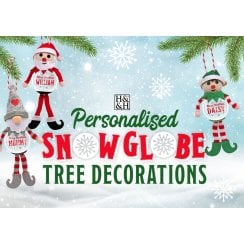 Personalised Snowglobe Tree Decorations – Names M – Z