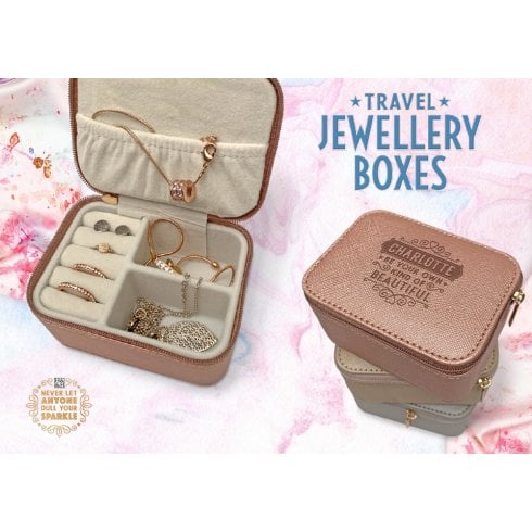 History & Heraldry Pre-Personalised Travel Jewellery Box With Inspirational Sentiment