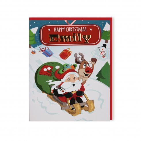 History & Heraldry Santas On His Way Christmas Card - Emily 269820237