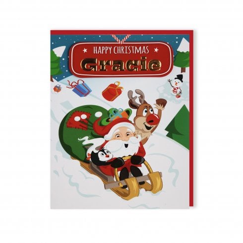 History & Heraldry Santas On His Way Christmas Card - Gracie 269820289