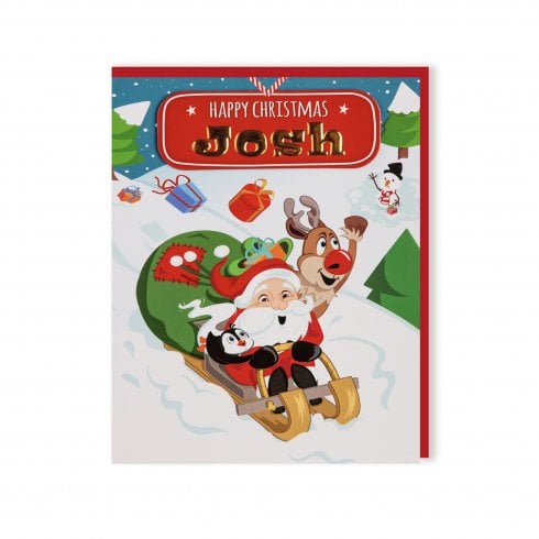 History & Heraldry Santas On His Way Christmas Card - Josh 269820393