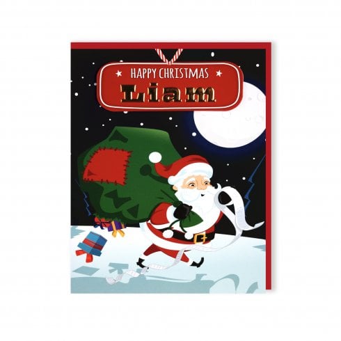 History & Heraldry Santas On His Way Christmas Card - Liam 269820469