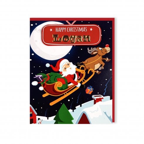 History & Heraldry Santas On His Way Christmas Card - Logan 269820485