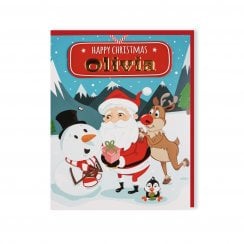 Santas On His Way Christmas Card - Olivia 269820595